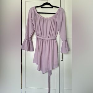 Fashion Nova Romper in Lilac.